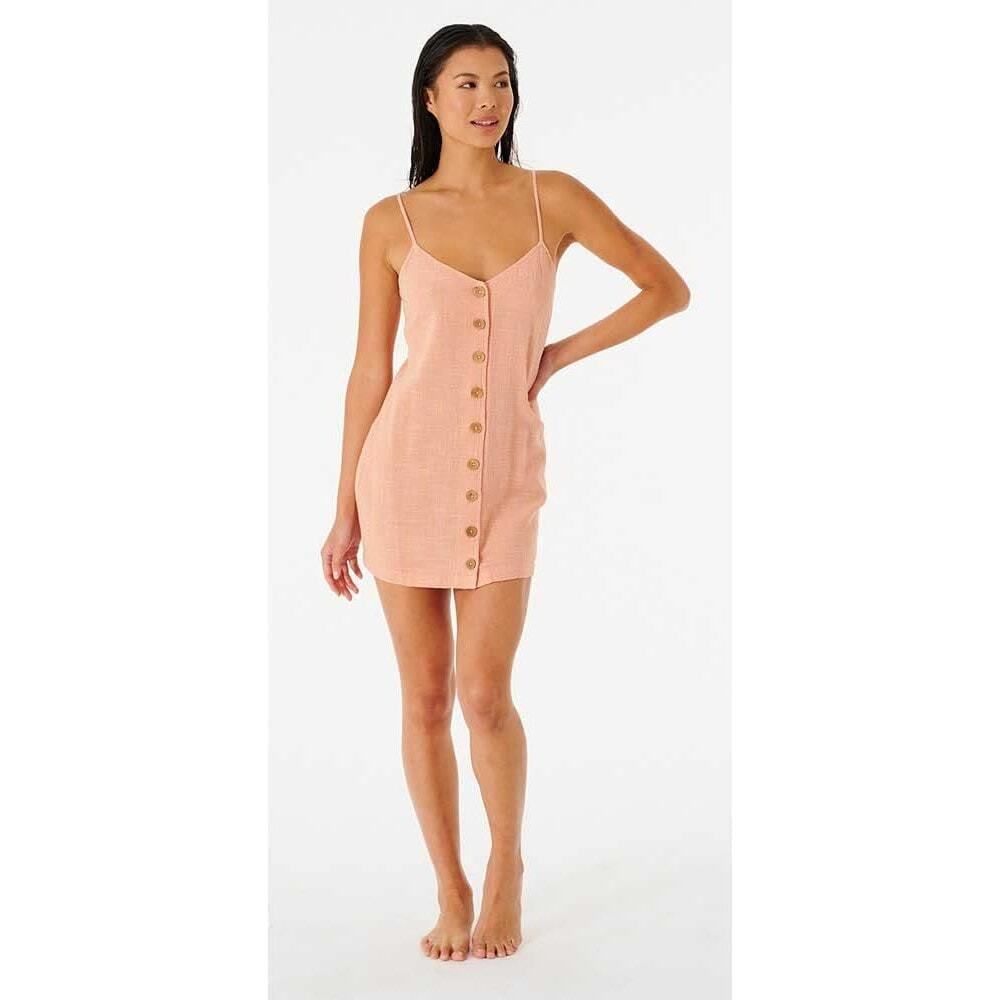 NWT RIP CURL Classic Surf Button Through Dress Size Large Light Coral Size XS - Picture 2 of 9